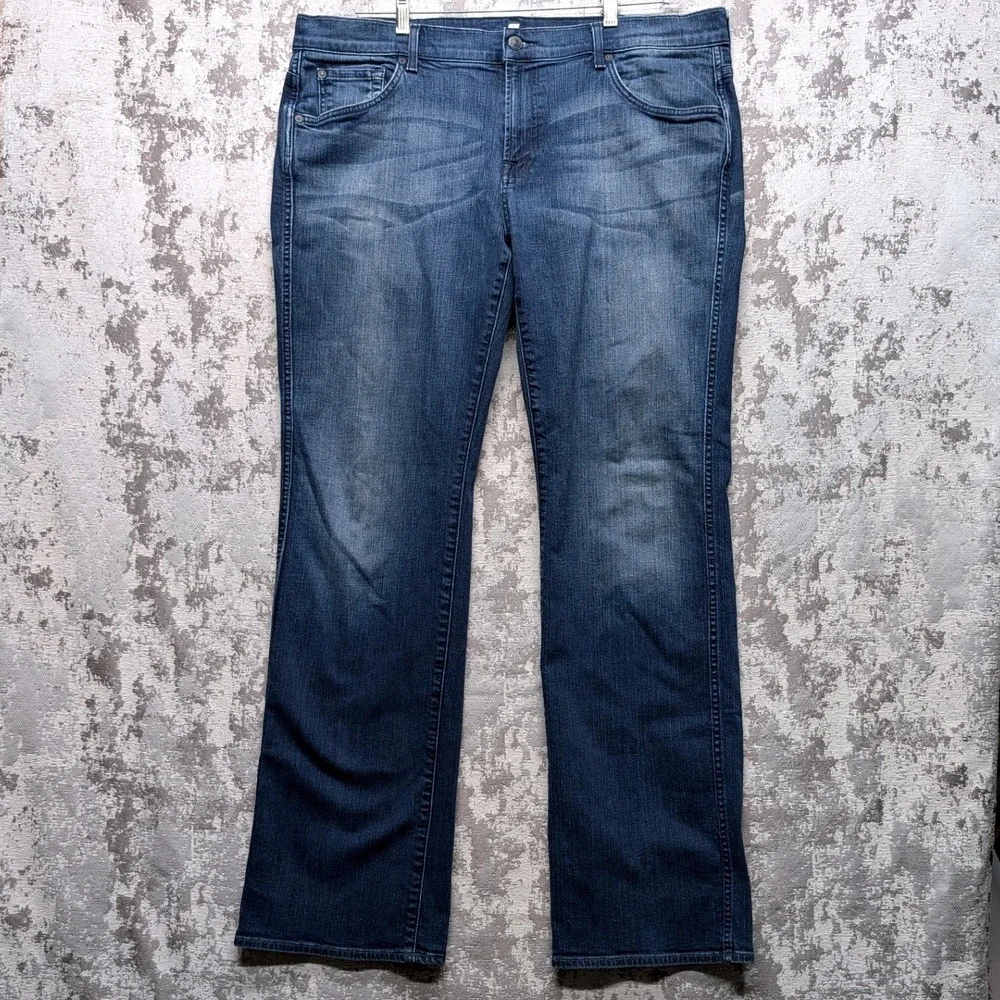7 For All Mankind A Pkt Bootcut Jeans Mens 40x34 Blue Medium Wash ATA530802